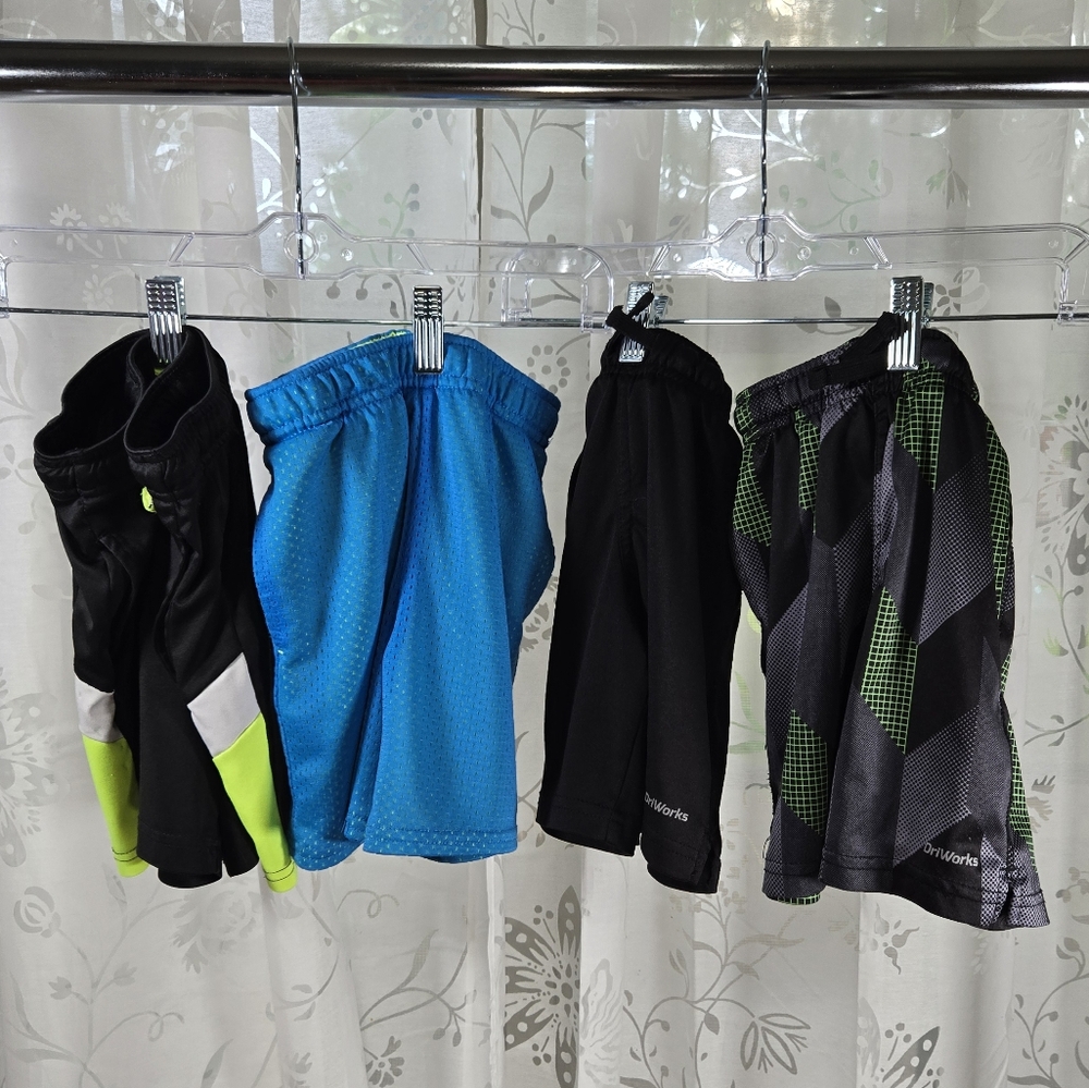 Boys Athletic Shorts - Set of 4 Size X-Small, Blue Black Green Size XS